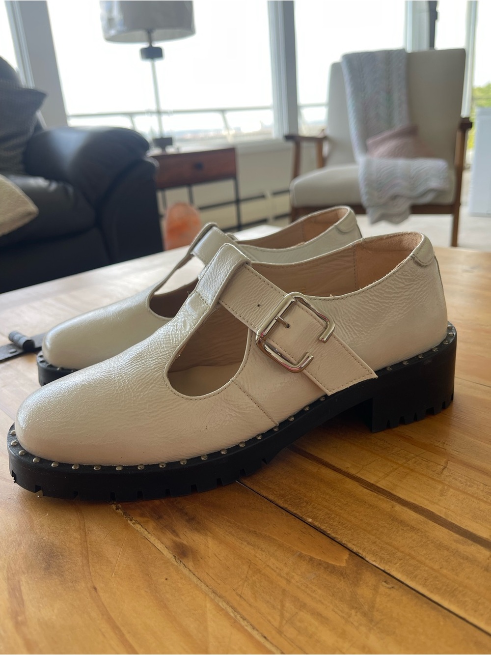 Poppy Barley The Academy Mary Jane Creamy Beige size 6 - Picture 2 of 11
